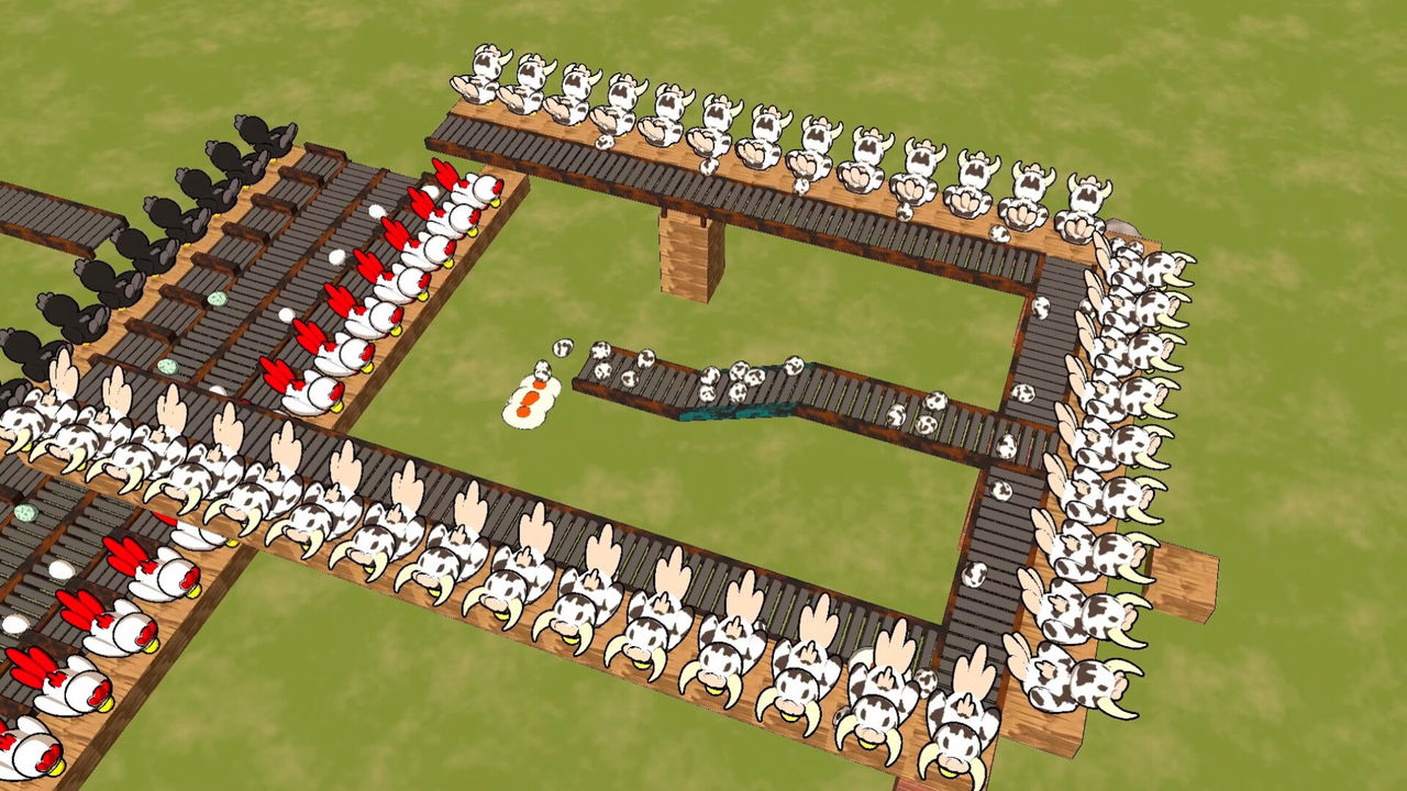 A production line running in Billion Egg Farm